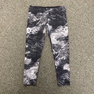 Women's Gray Tie-Dye Leggings Size Large